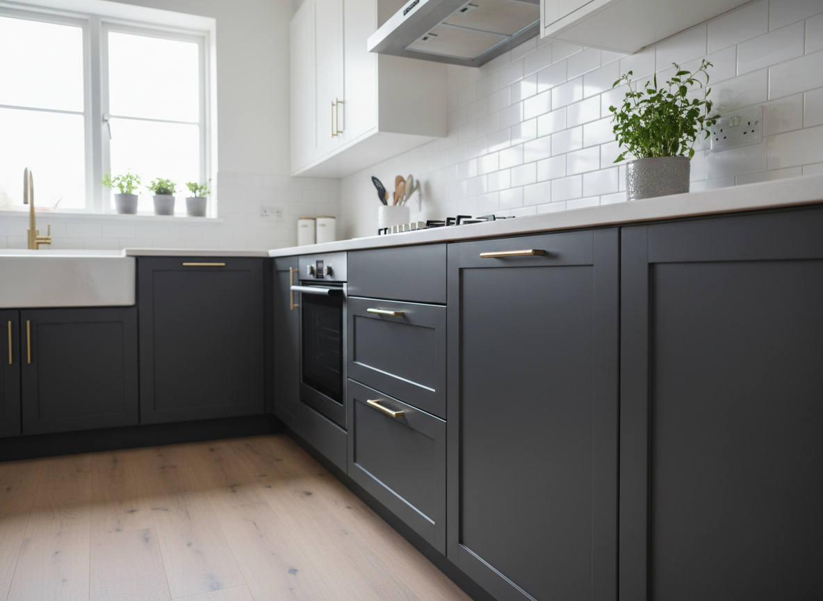 Cabinet doors sprayed for a smooth, durable finish